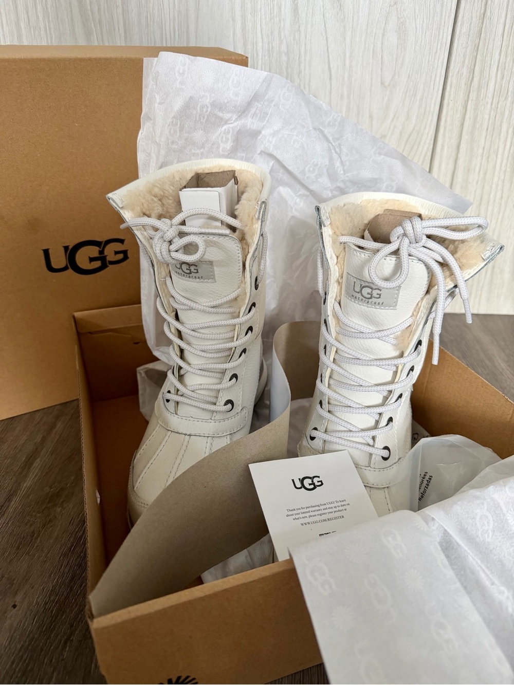 Ugg Adirondack III Snow Boot White Waterproof